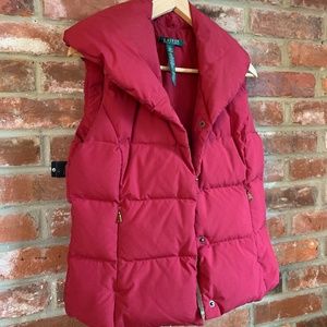 Ralph Lauren Down Vest (Red, Small)